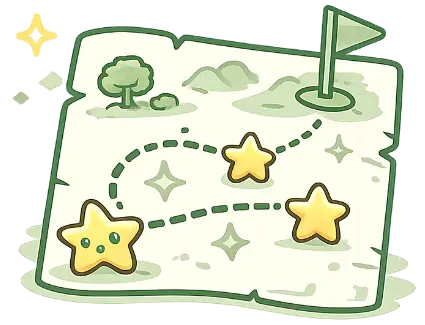 Mapa de progreso y estrellas
